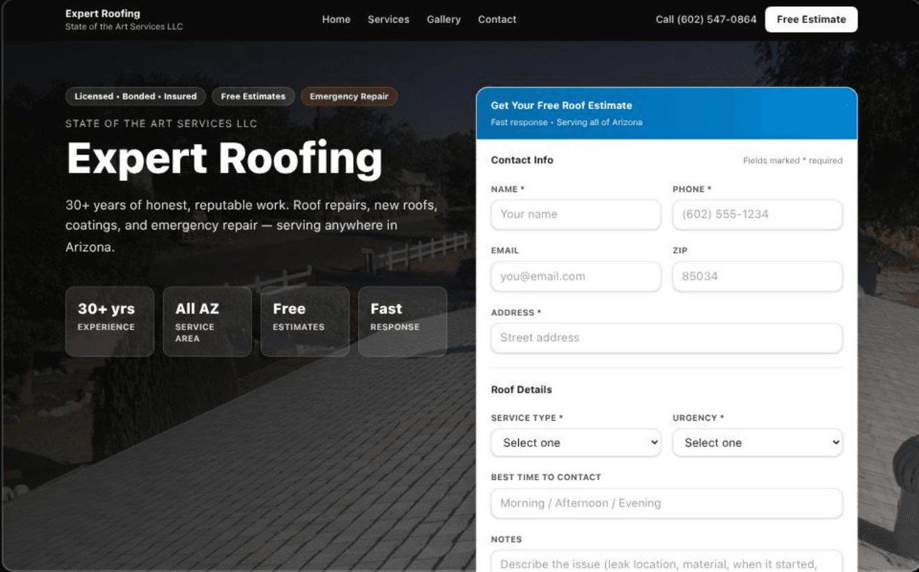 ExpertRoofing screenshot 1